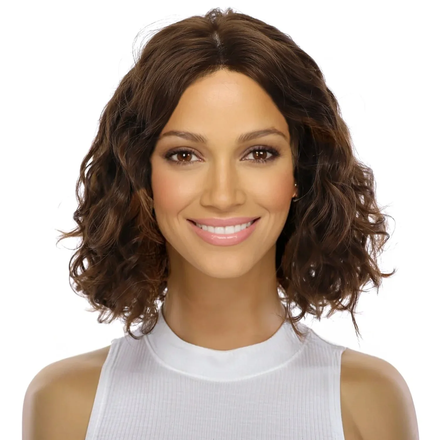 12" Divine Luxe Lace Top Wig #5 Warm Dark Brown Wavy - Image 2
