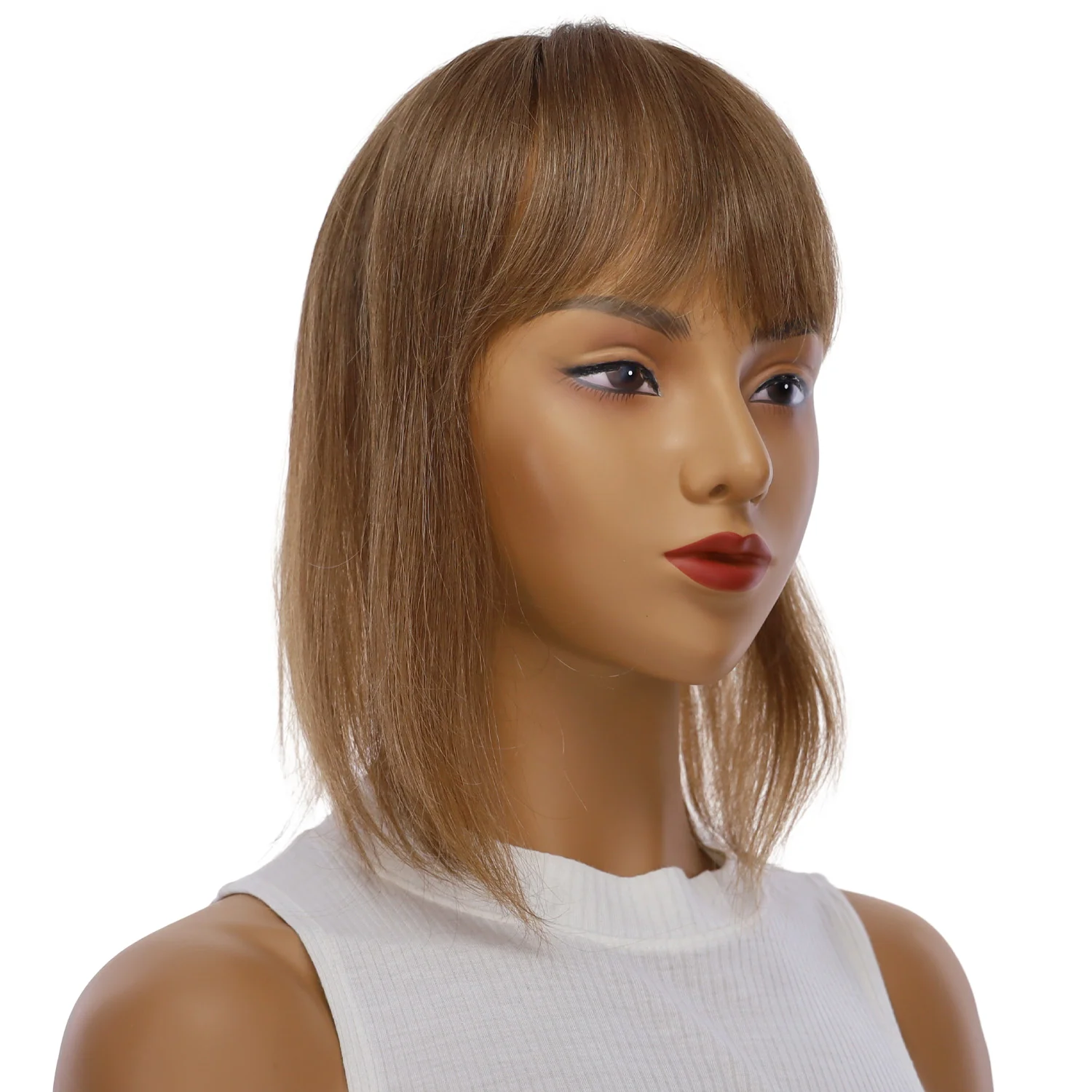 12" Fringe Topper #12 Warm Light Brown