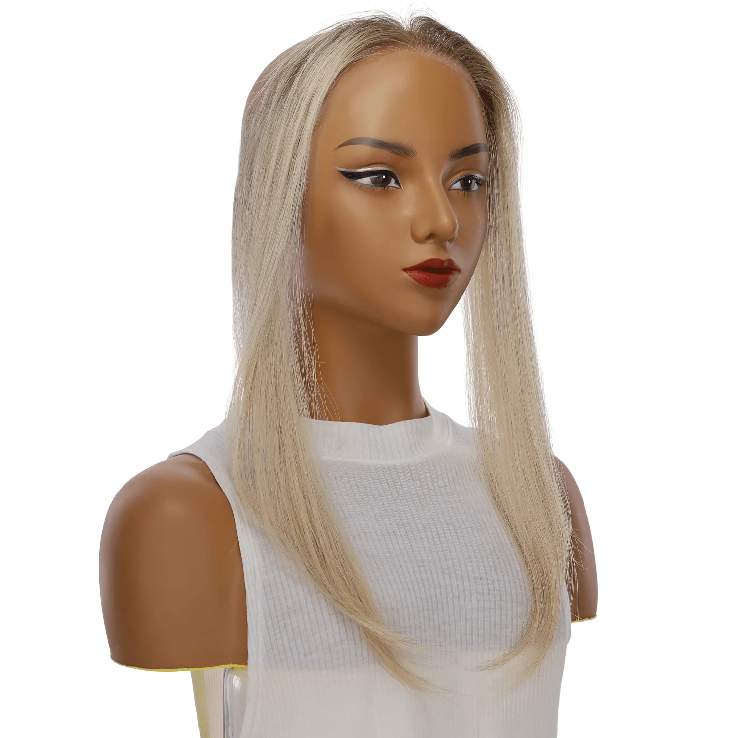 12" Hairline Topper #Icy Blonde w/ Rooting