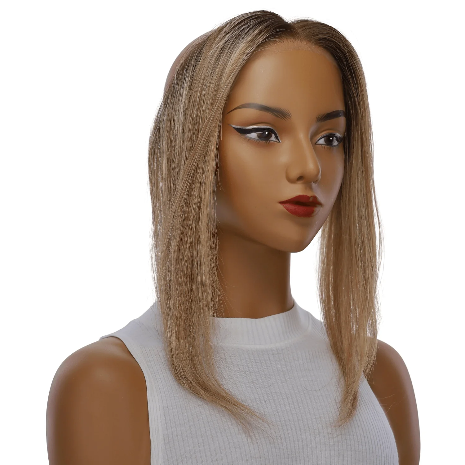 12" Hairline Topper #Medium Blonde w/ Highlights