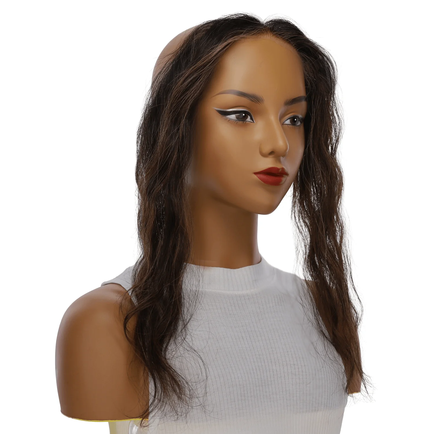 12" Hairline Topper #Soft Black w/ Highlights Wavy
