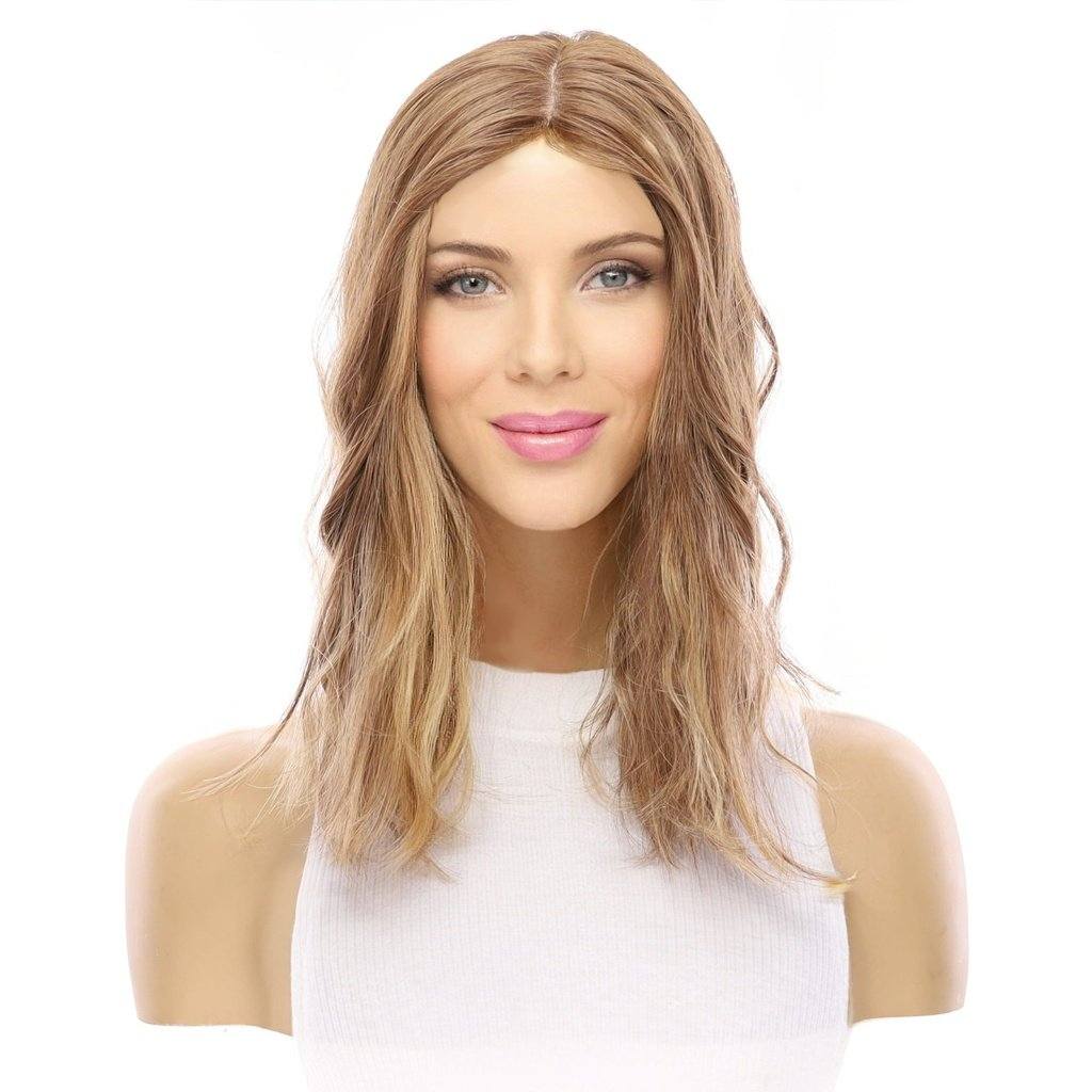 14" Emerald Silk Top Topper Light Brown Babylight Wavy - Image 2