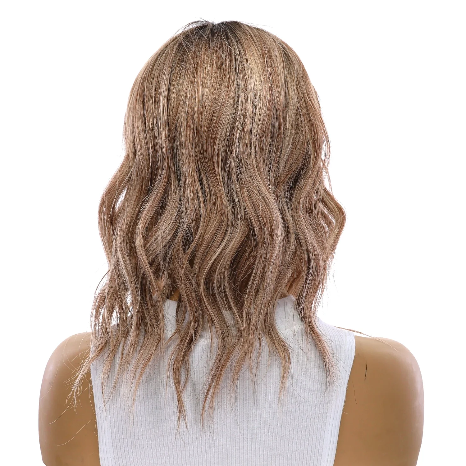 14" Topaz Lace Top Topper Ashy Blonde w/ Highlights - Image 3