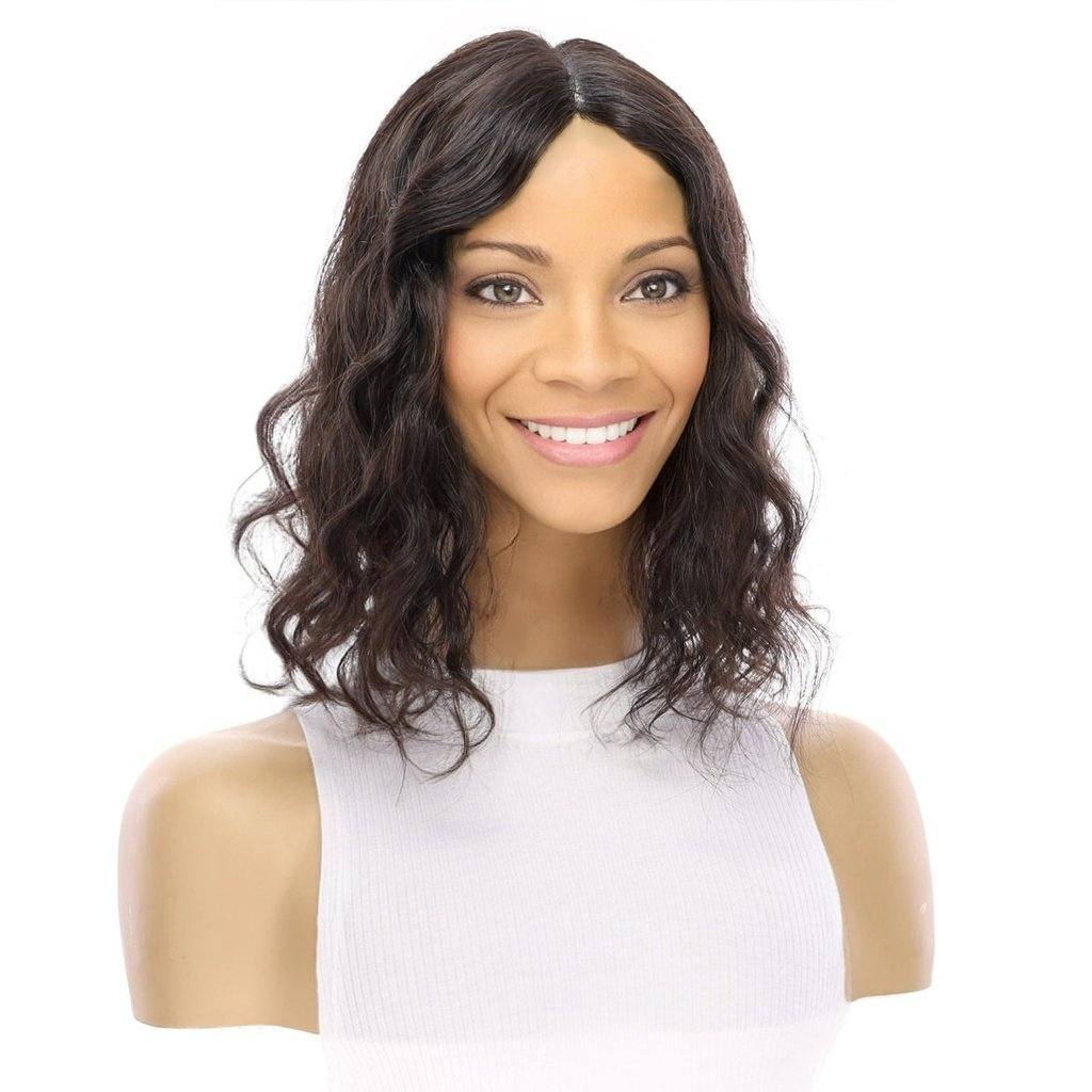 14" Topaz Lace Top Topper Soft Black Wavy