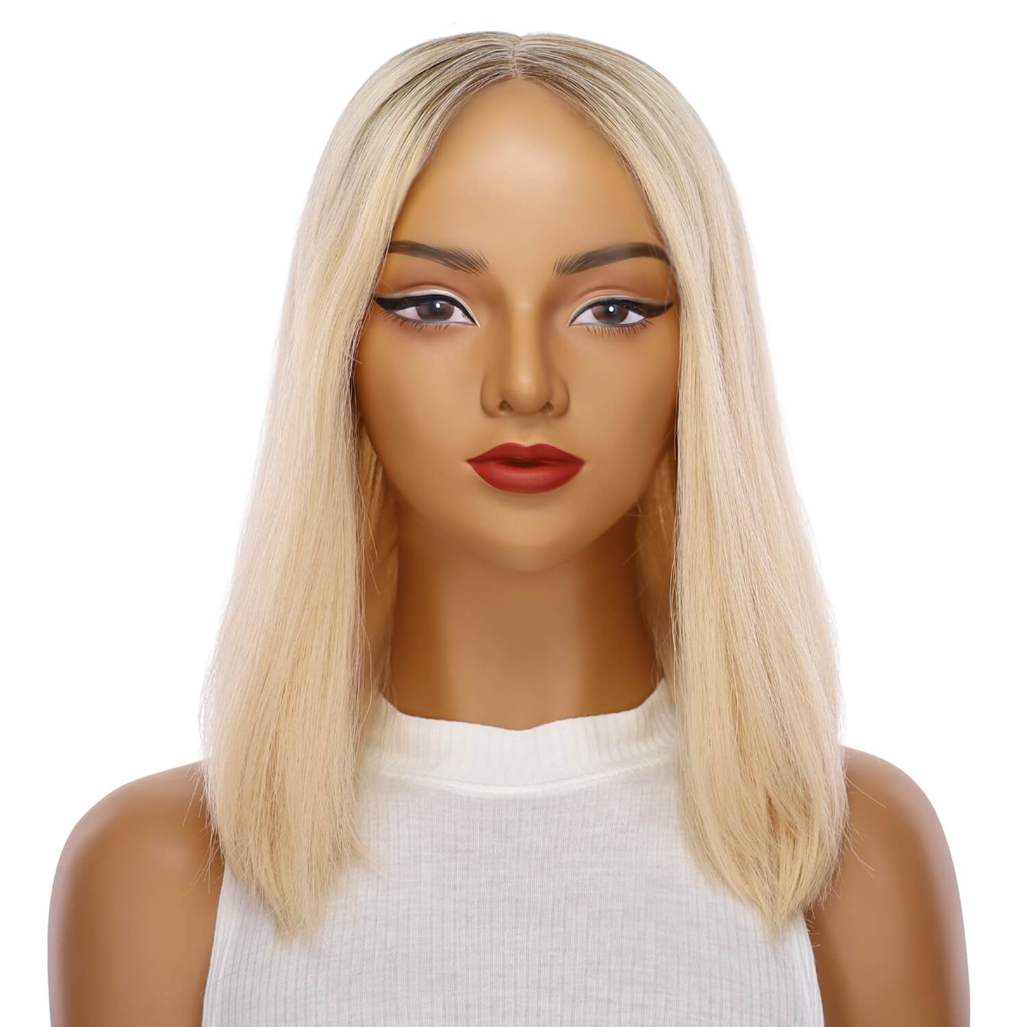 16" Divine Lace Top Wig Warm Platinum Blonde - Image 2