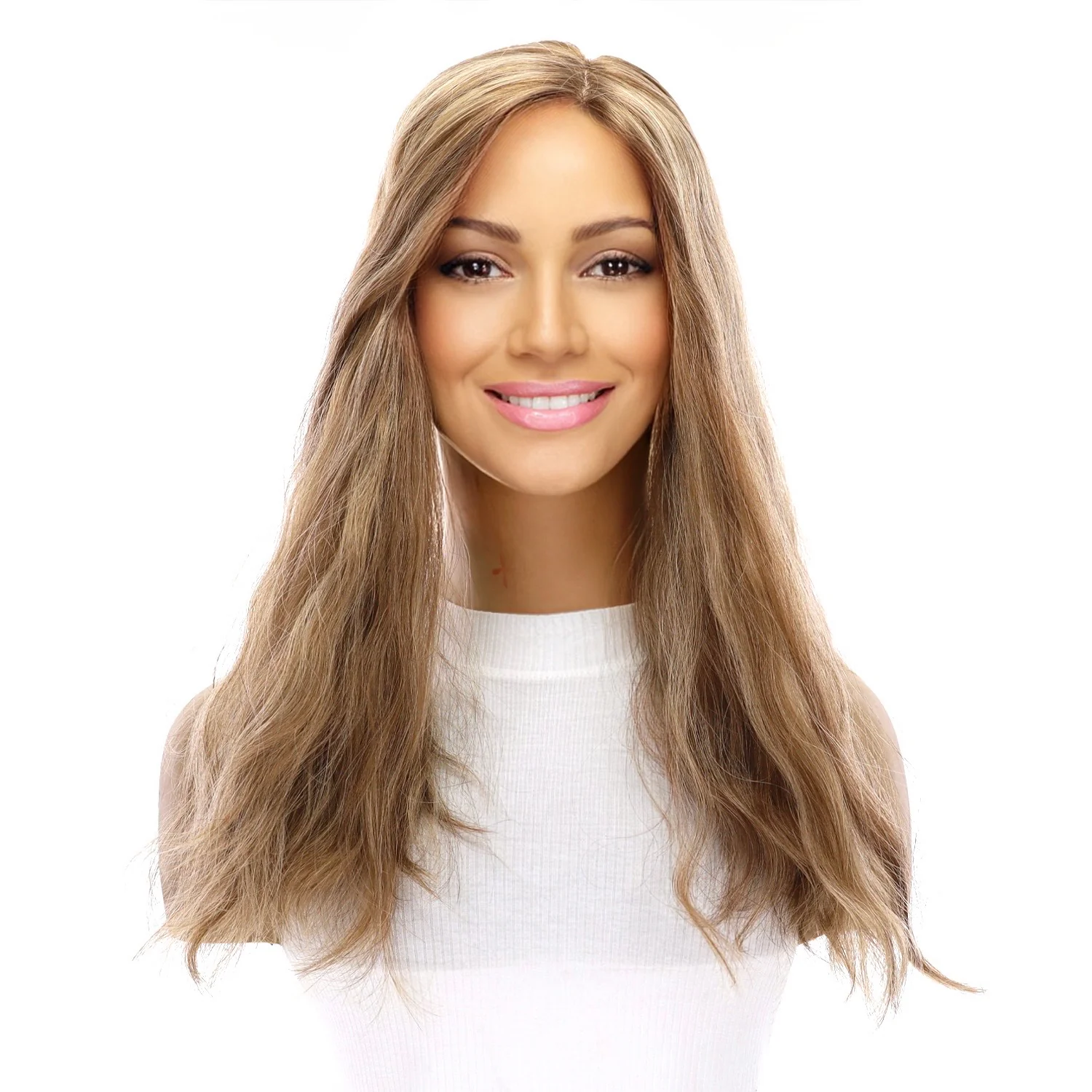 18" Emerald Silk Top Topper Medium Blonde Wavy - Image 2