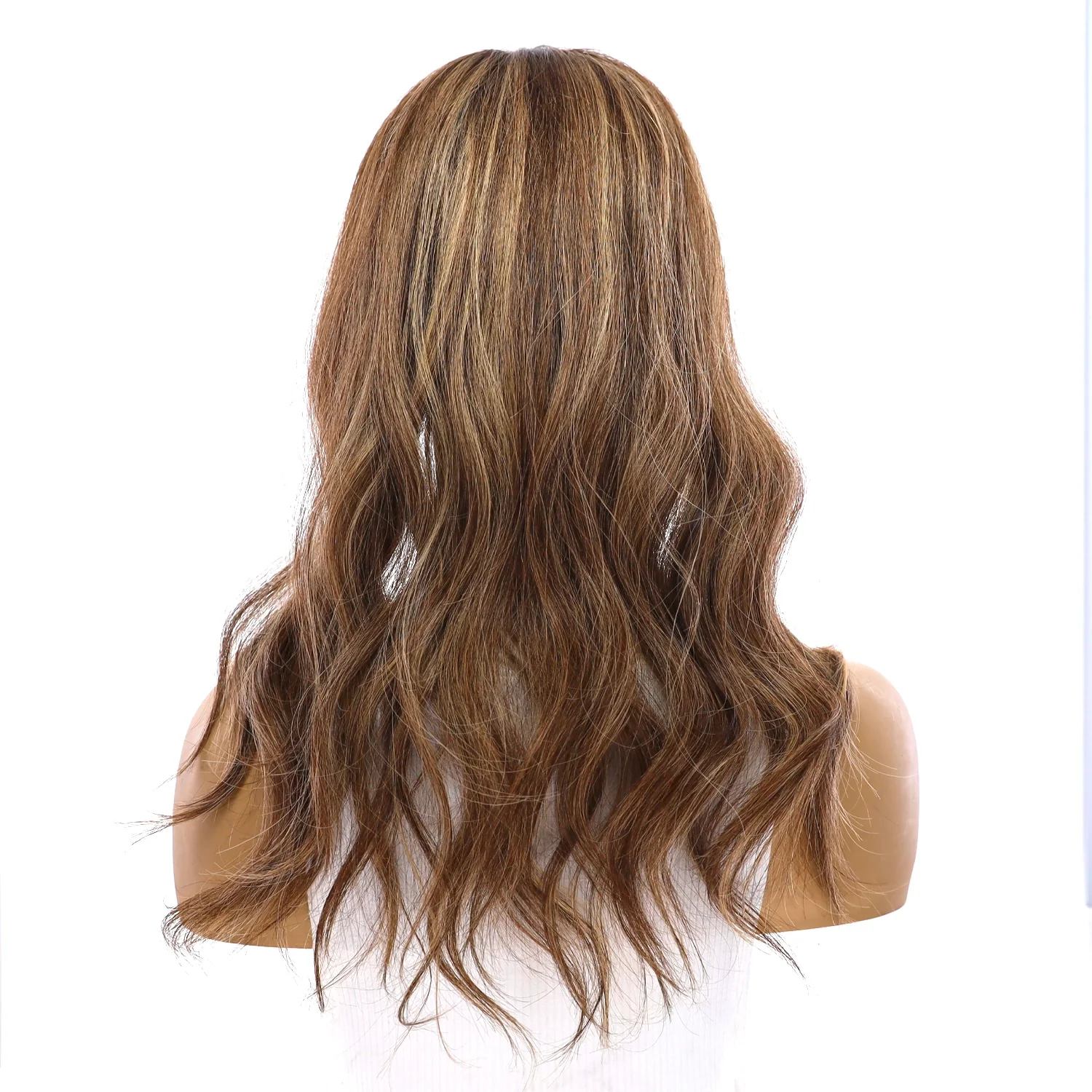 18" Emerald Silk Top Topper Medium Brown w/ Highlights - Image 3