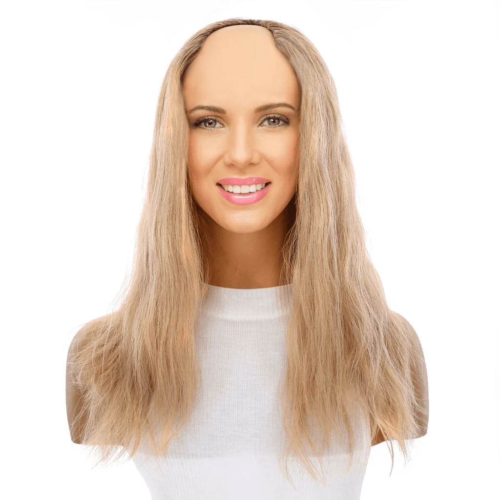 18" U-Shape Topper Golden Blonde Wavy - Image 2