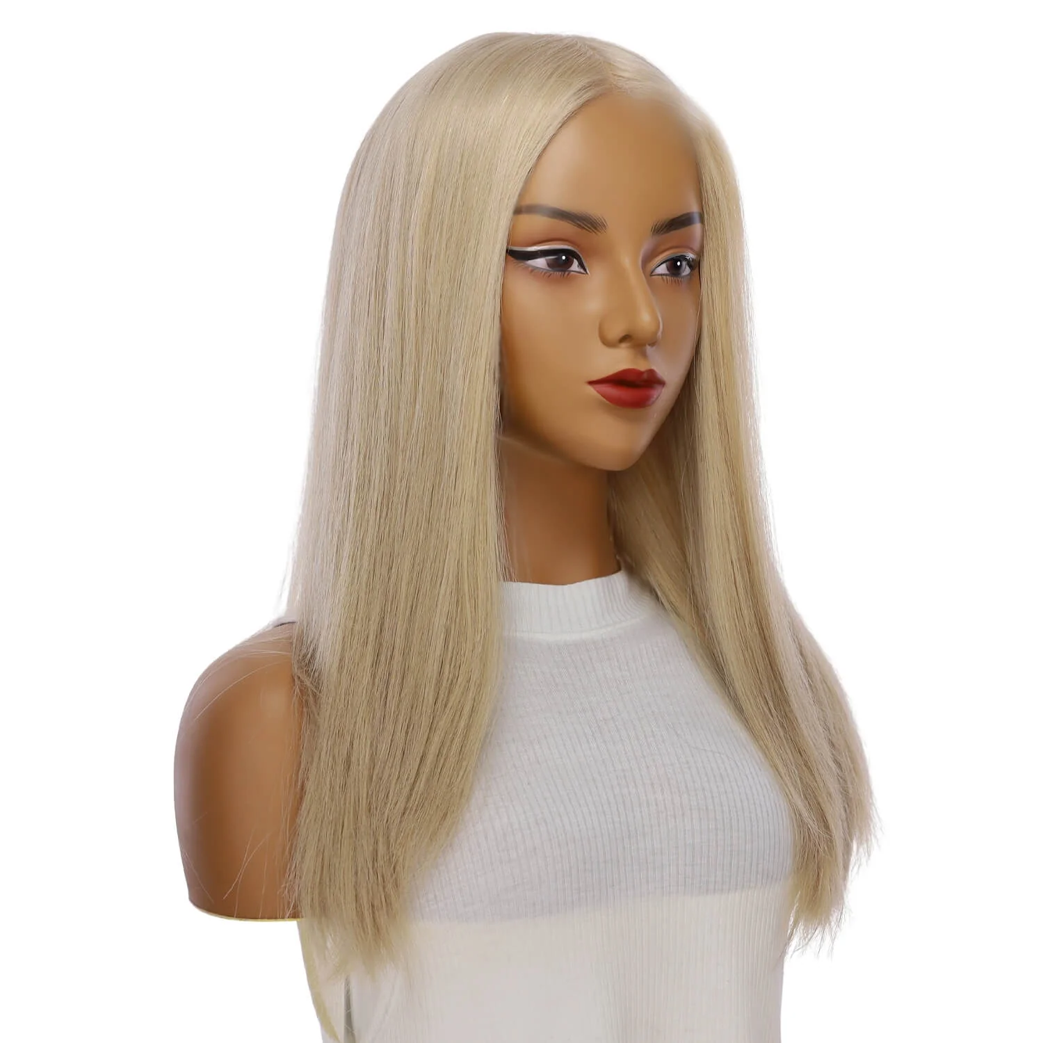 22" Reese Silk Top Wig Beige Blonde w/ No Rooting