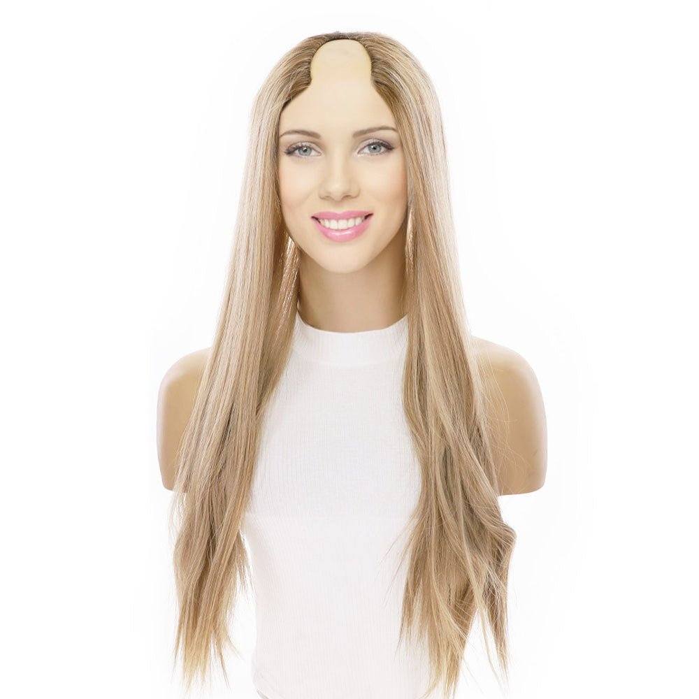 24" U-Shape Wig Ash Blonde - Image 3