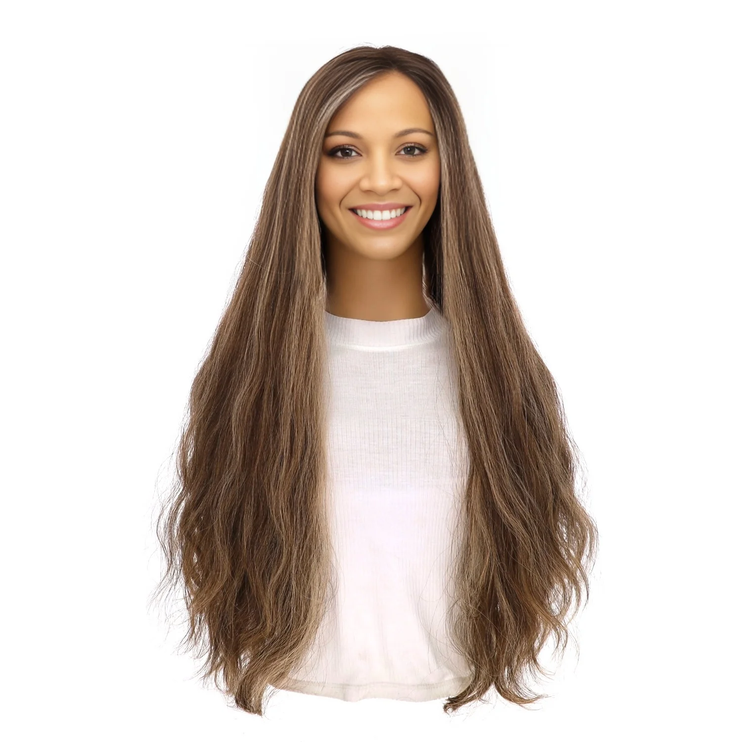 26" Divine Lace Top Topper Medium Blonde w/ Highlights Wavy - Image 2