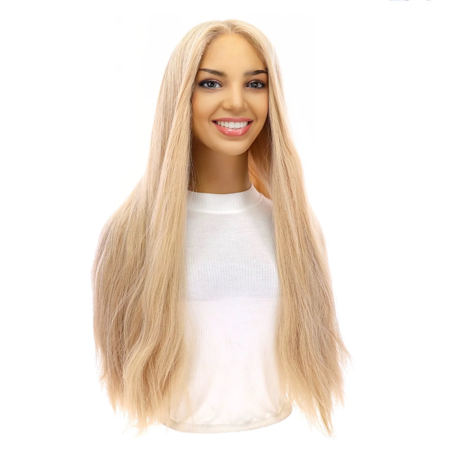 26" Divine Lace Top Wig Beige Blonde w/ No Rooting