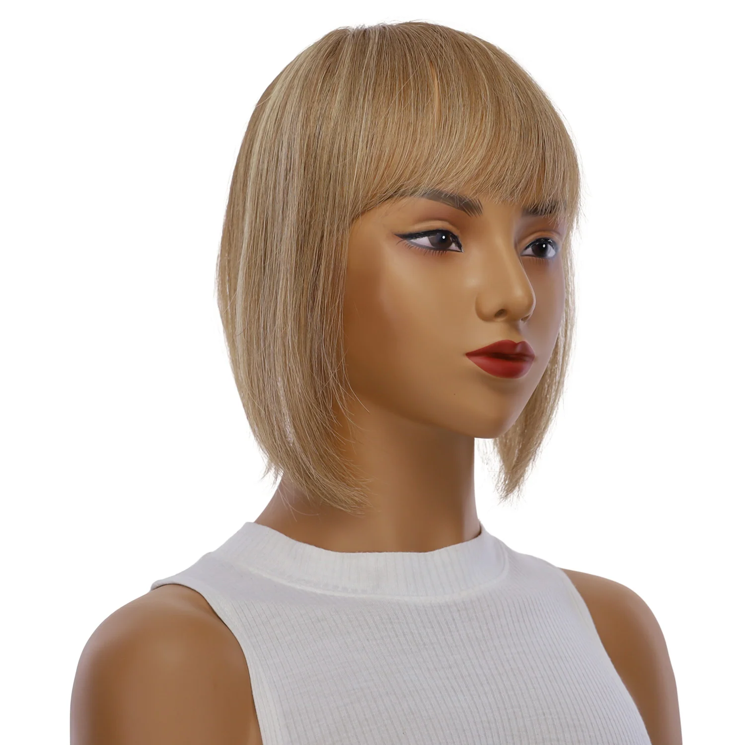 9" Fringe Topper Medium Blonde w/ No Rooting