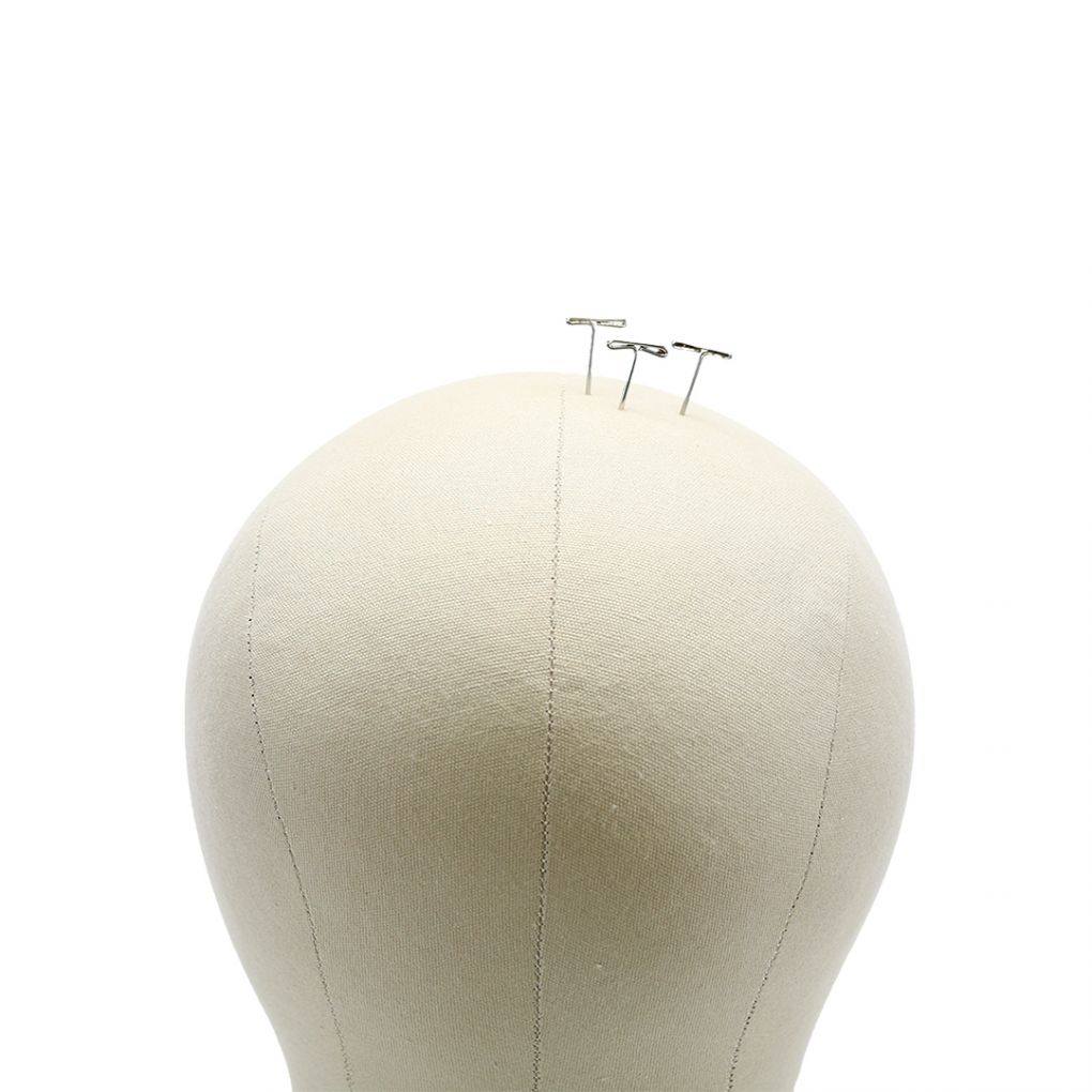 Canvas Block Cork Wig Head w/ Free Drawstring Storage Bag - Image 3